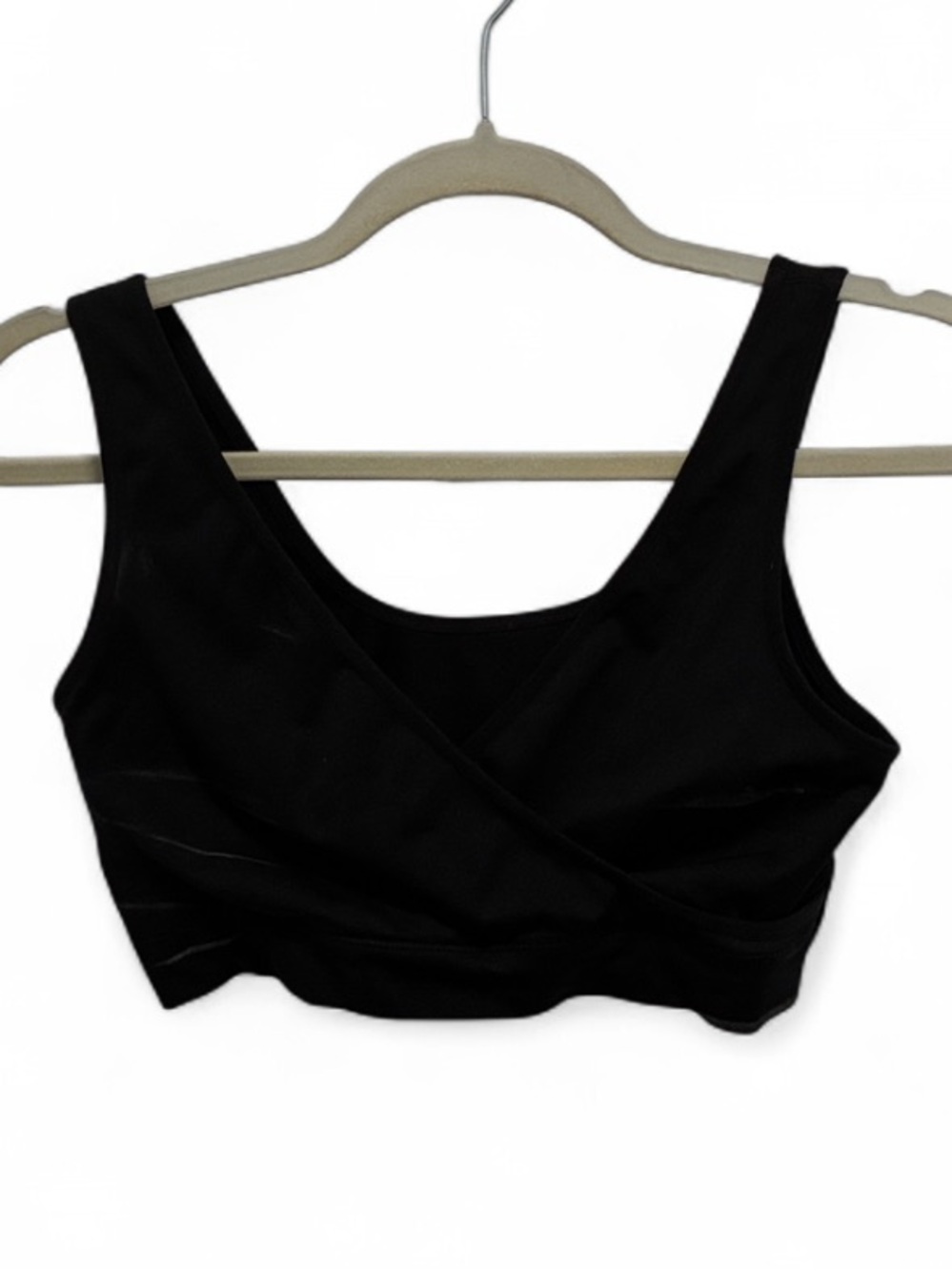 Auden Black Wrap Nursing Unlined Seamless Bra